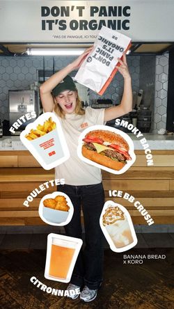 Bioburger île de Nantes propose des frites, du smoky bacon, et un ice BB crush dans un cadre convivial.