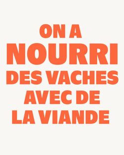 Texte orange indiquant la consommation de viande élevée dans le restaurant Bioburger Aix Mirabeau.