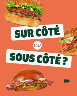 Trois burgers variés avec pain, garnitures et viande, présentation sur fond orange chez Bioburger Nancy.